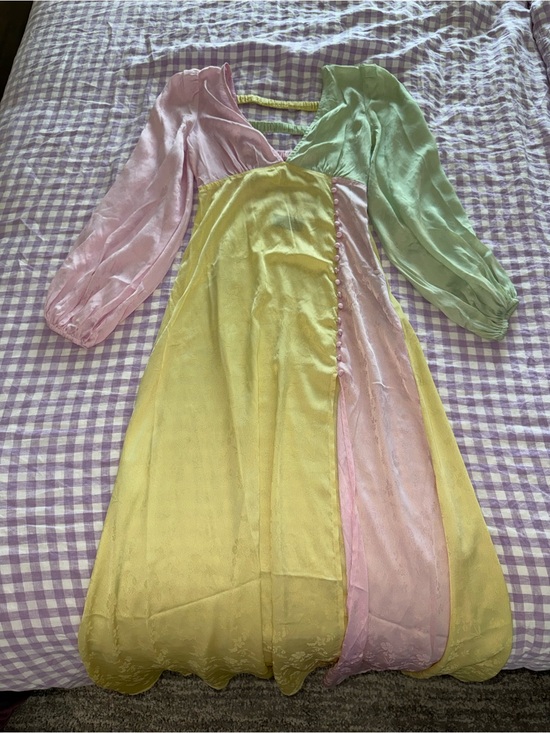 ASOS Dresses & Skirts - ASOS Design Pastel Colorblock Maxi Dress in Yellow, Pink & Mint